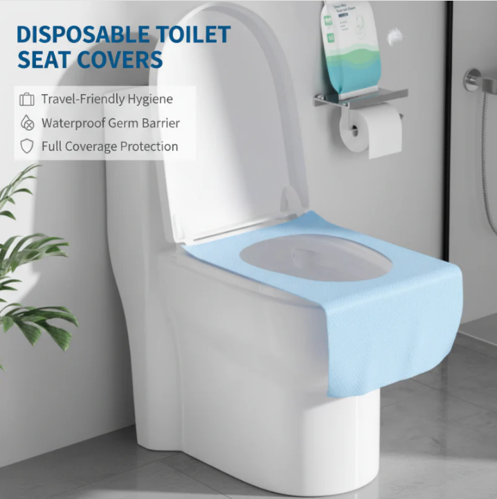 Disposable Waterproof Toilet Seat Covers Pack – Hygienic, Comfortable & Perfect for Travel & Public Restrooms
