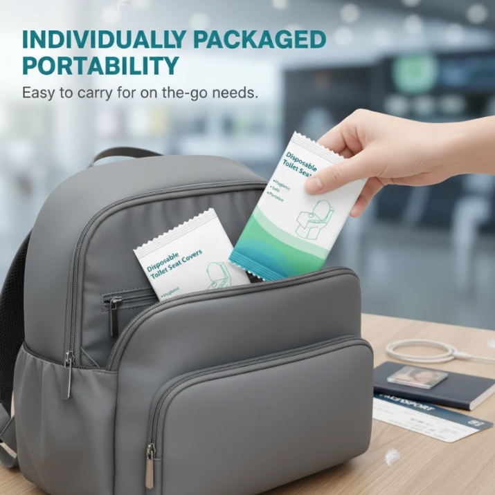 Disposable Waterproof Toilet Seat Covers Pack – Hygienic, Comfortable & Perfect for Travel & Public Restrooms