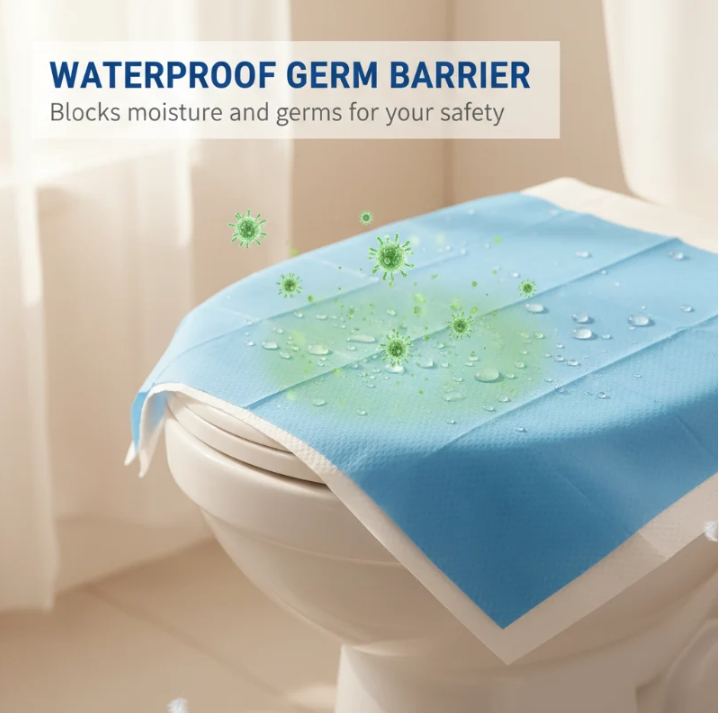 Disposable Waterproof Toilet Seat Covers Pack – Hygienic, Comfortable & Perfect for Travel & Public Restrooms