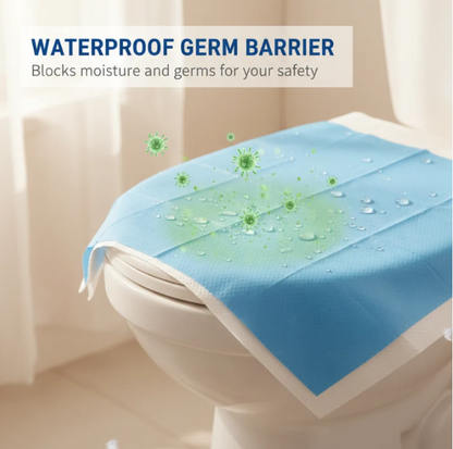 Disposable Waterproof Toilet Seat Covers Pack – Hygienic, Comfortable & Perfect for Travel & Public Restrooms
