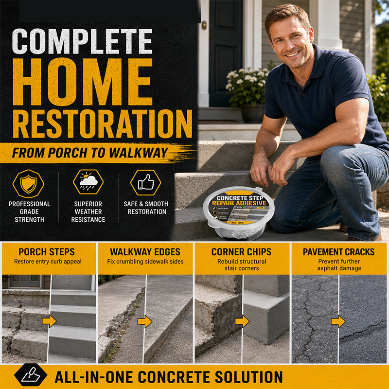 Order now and get  free spatula.-Concrete Step Repair Adhesive