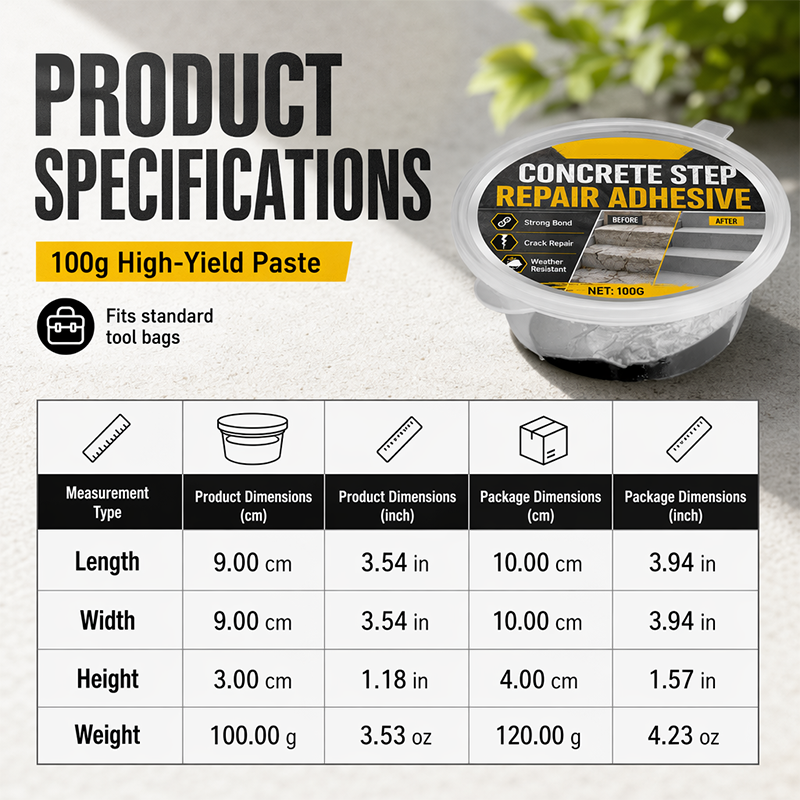 Order now and get  free spatula.-Concrete Step Repair Adhesive