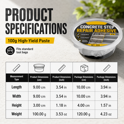 Order now and get  free spatula.-Concrete Step Repair Adhesive