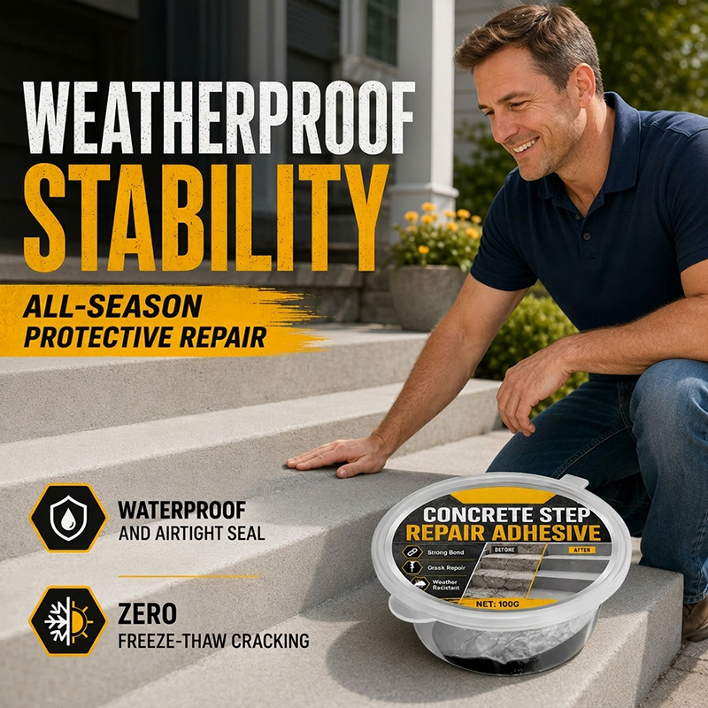 Order now and get  free spatula.-Concrete Step Repair Adhesive
