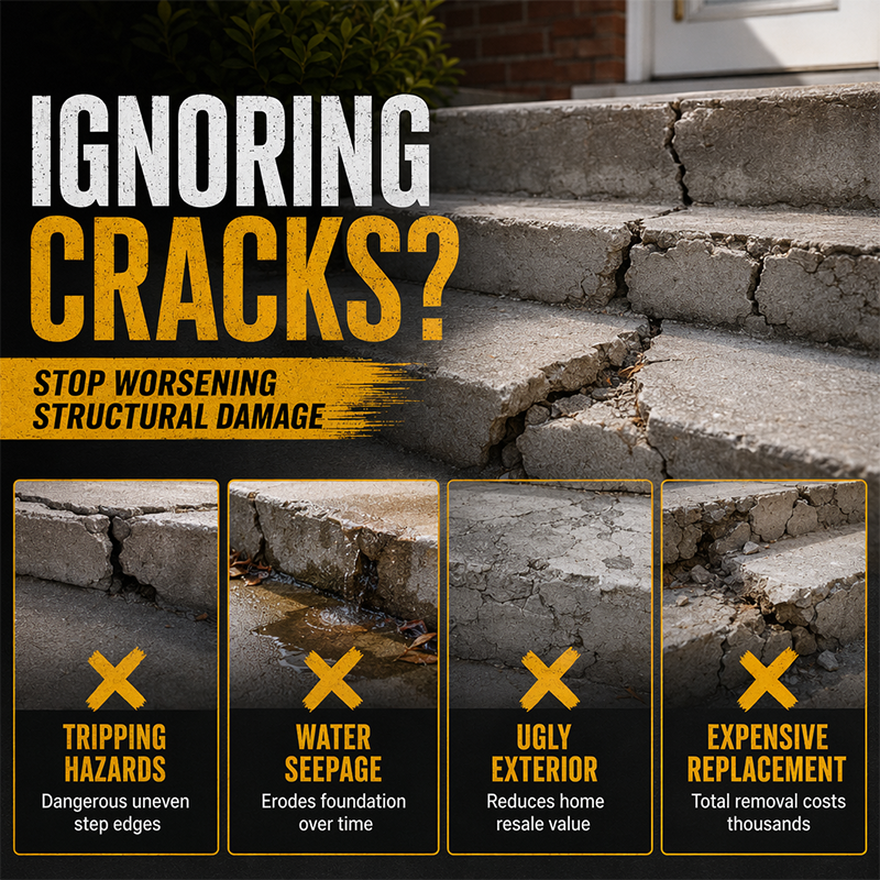 Order now and get  free spatula.-Concrete Step Repair Adhesive
